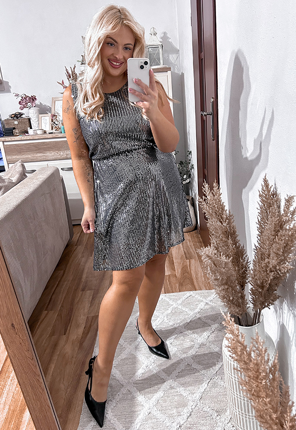 ŠATY MARIKA PLUS SIZE SILVER 05 - włoski obrázek 4