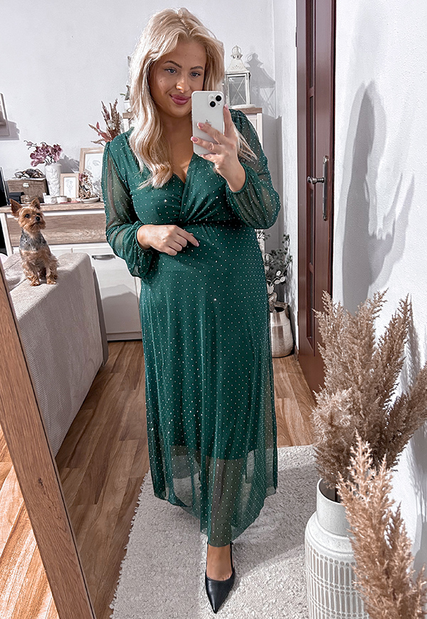 ŠATY LEAL MAXI PLUS SIZE GREEN 01 - włoski obrázek 1