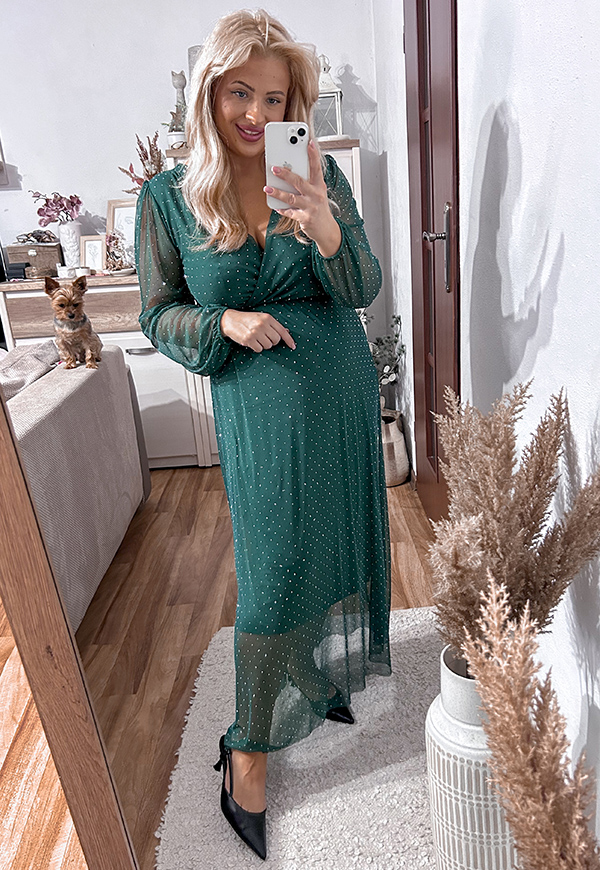 ŠATY LEAL MAXI PLUS SIZE GREEN 01 - włoski obrázek 4