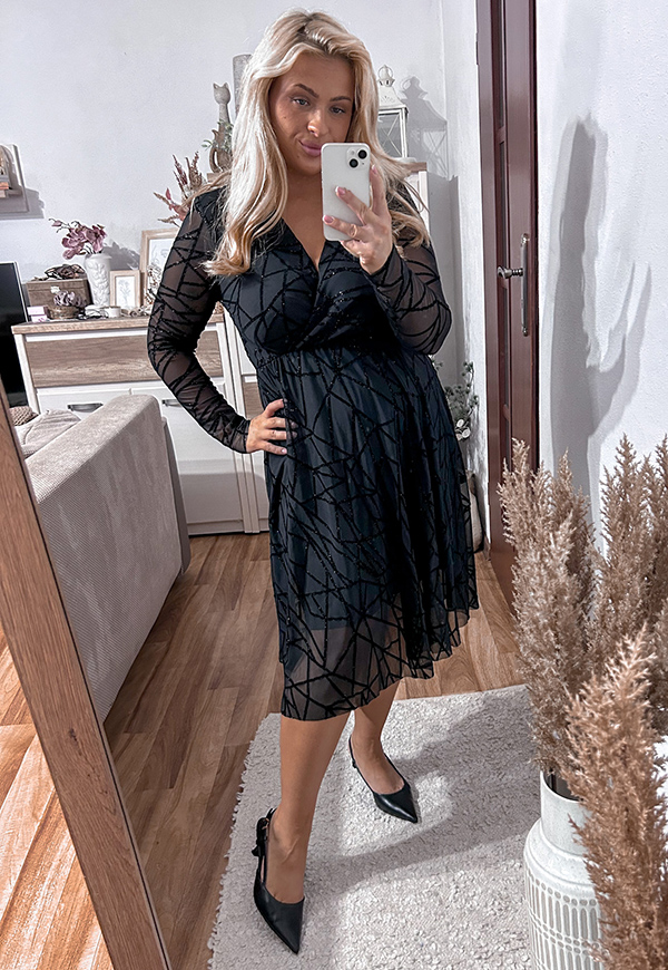 ŠATY ROSALIA PLUS SIZE BLACK 01 - włoski obrázek 1