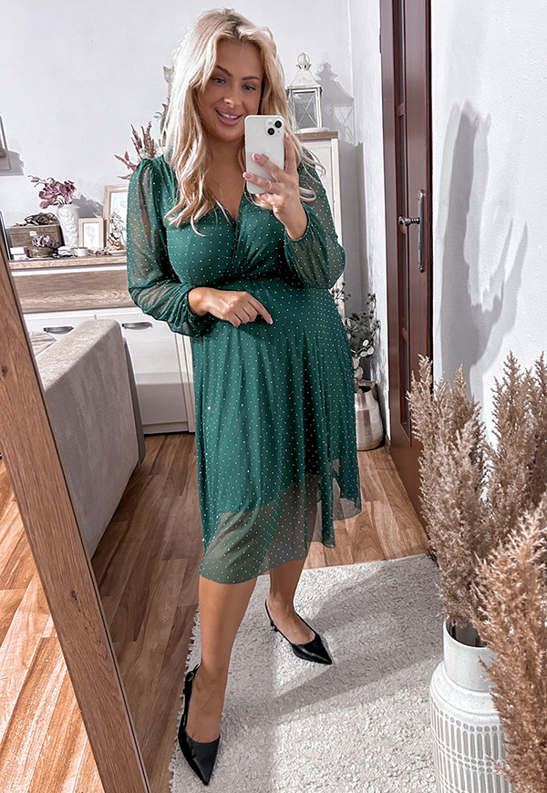 ŠATY LEAL PLUS SIZE GREEN 01 - włoski obrázek 1