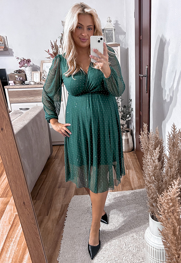 ŠATY LEAL PLUS SIZE GREEN 01 - włoski obrázek 4