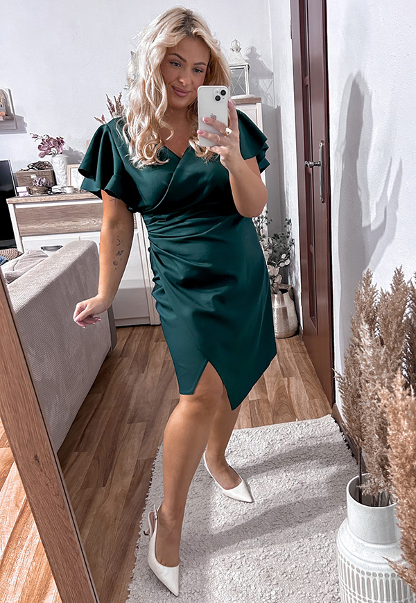 ŠATY LARA MINI PLUS SIZE GREEN - produkt polski obrázek 1