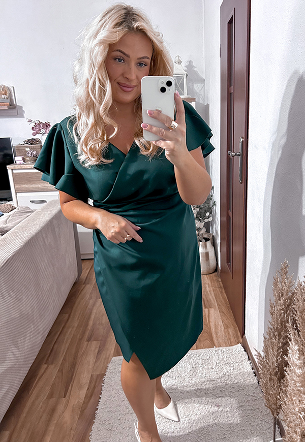 ŠATY LARA MINI PLUS SIZE GREEN - produkt polski obrázek 2