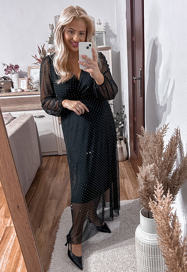 ŠATY LEAL MAXI PLUS SIZE BLACK 02 - włoski obrázek 1