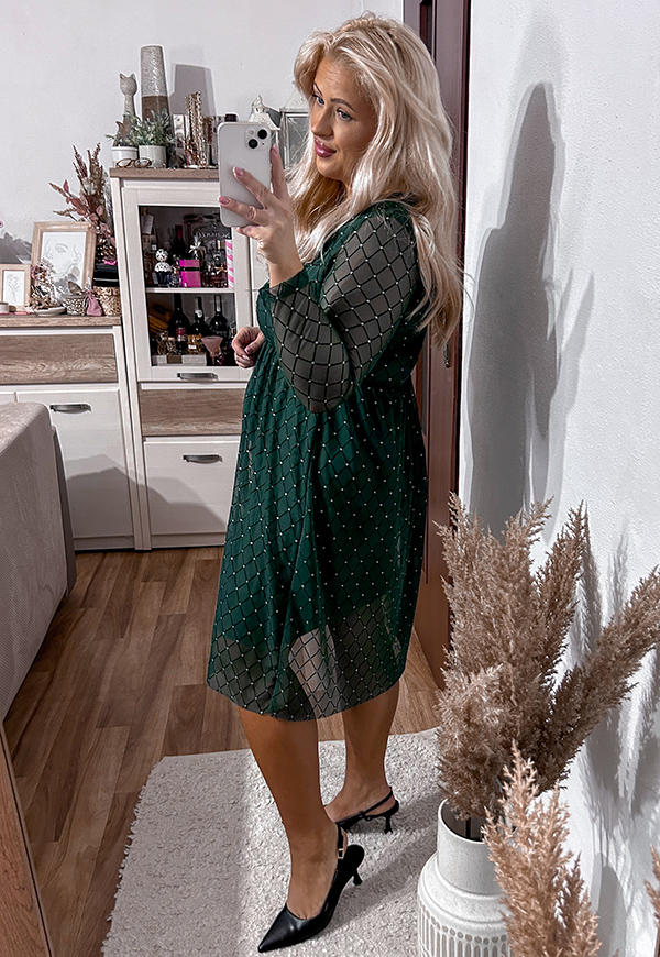 ŠATY ROSALIA PLUS SIZE GREEN 04 - włoski obrázek 1